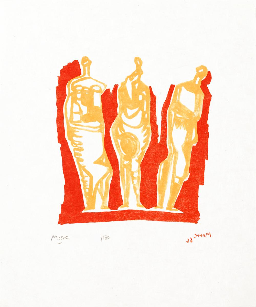 Henry Moore Three Standing Figures (Signed Print) 1967 | MyArtBroker