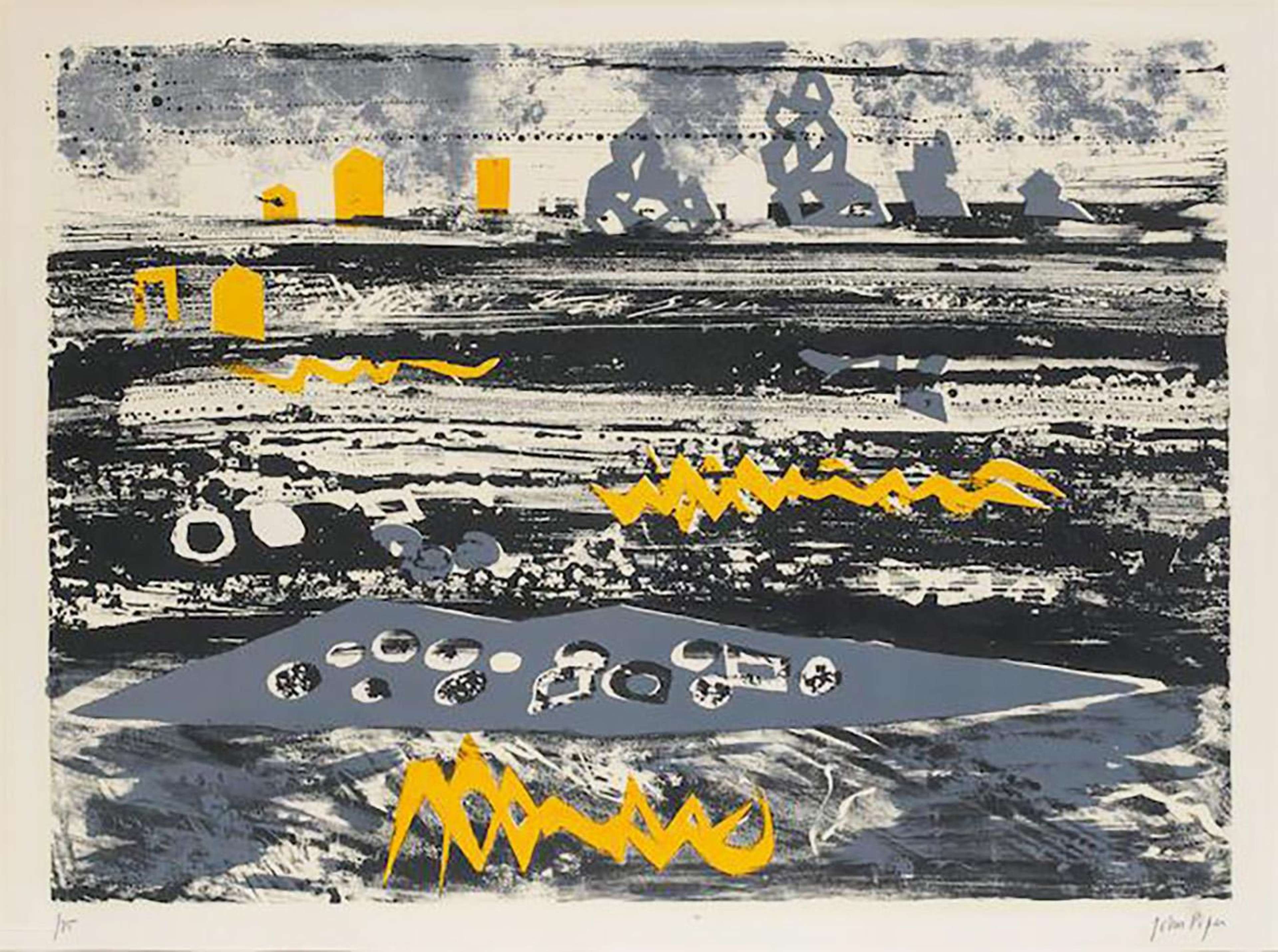 Brittany Beach - Signed Print by John Piper 1962 - MyArtBroker