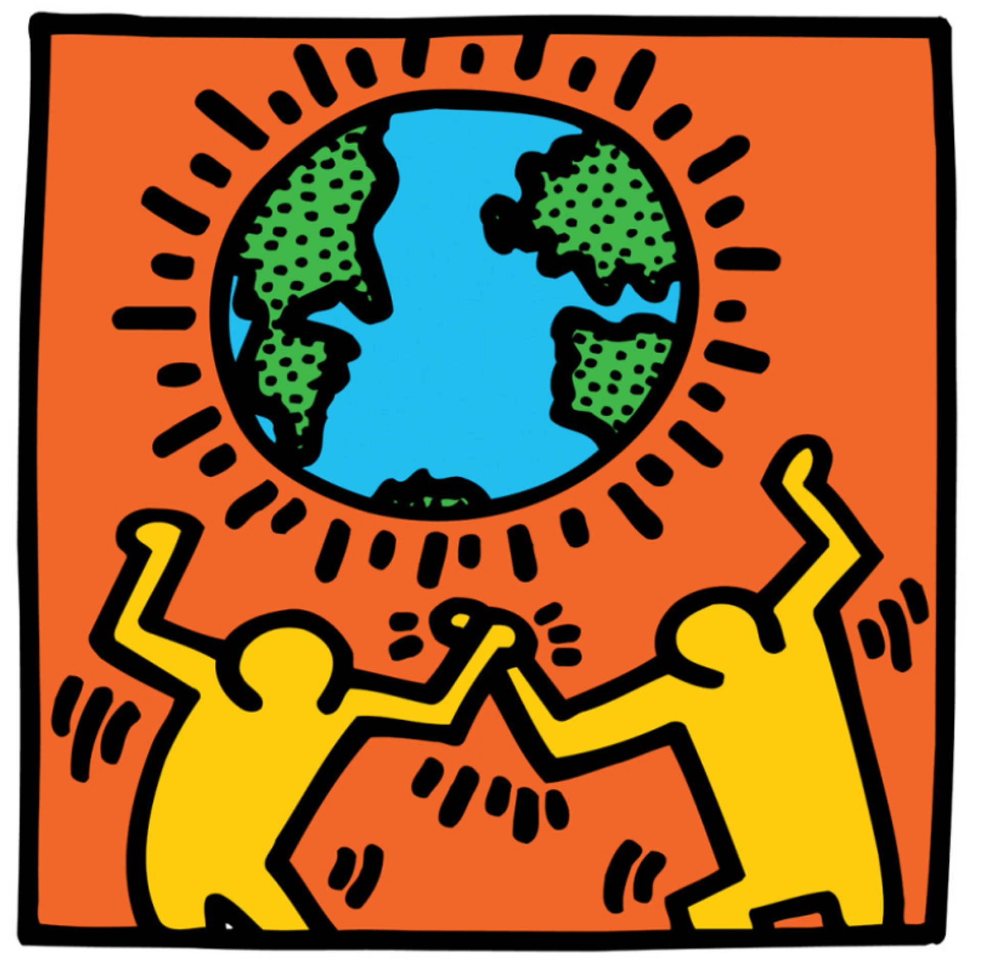 Untitled (world) by Keith Haring