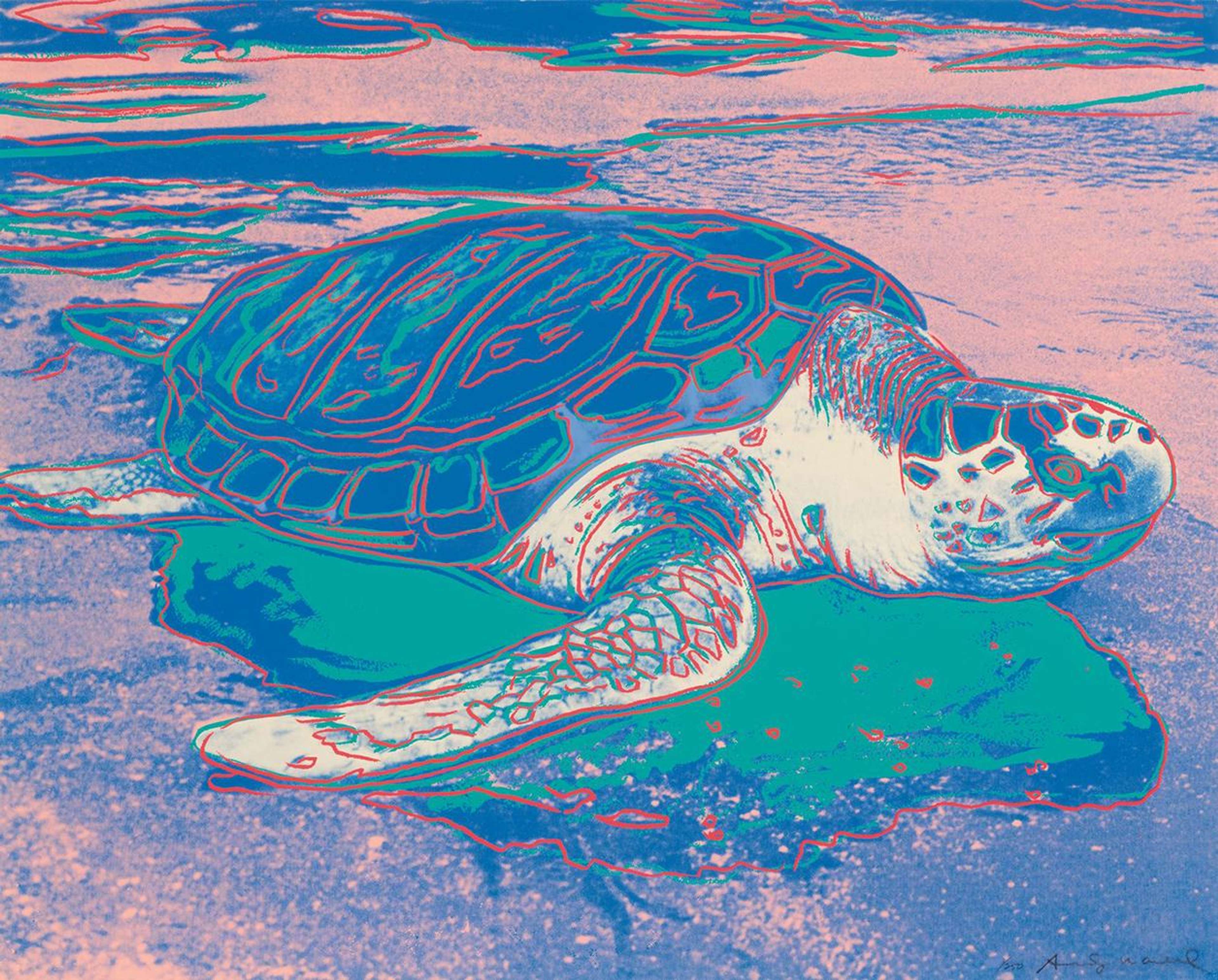 Sea Turtle (F. & S. II.360A) - Signed Print by Andy Warhol 1985 - MyArtBroker