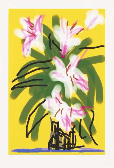 Lilies - Signed Print by David Hockney 2009 - MyArtBroker