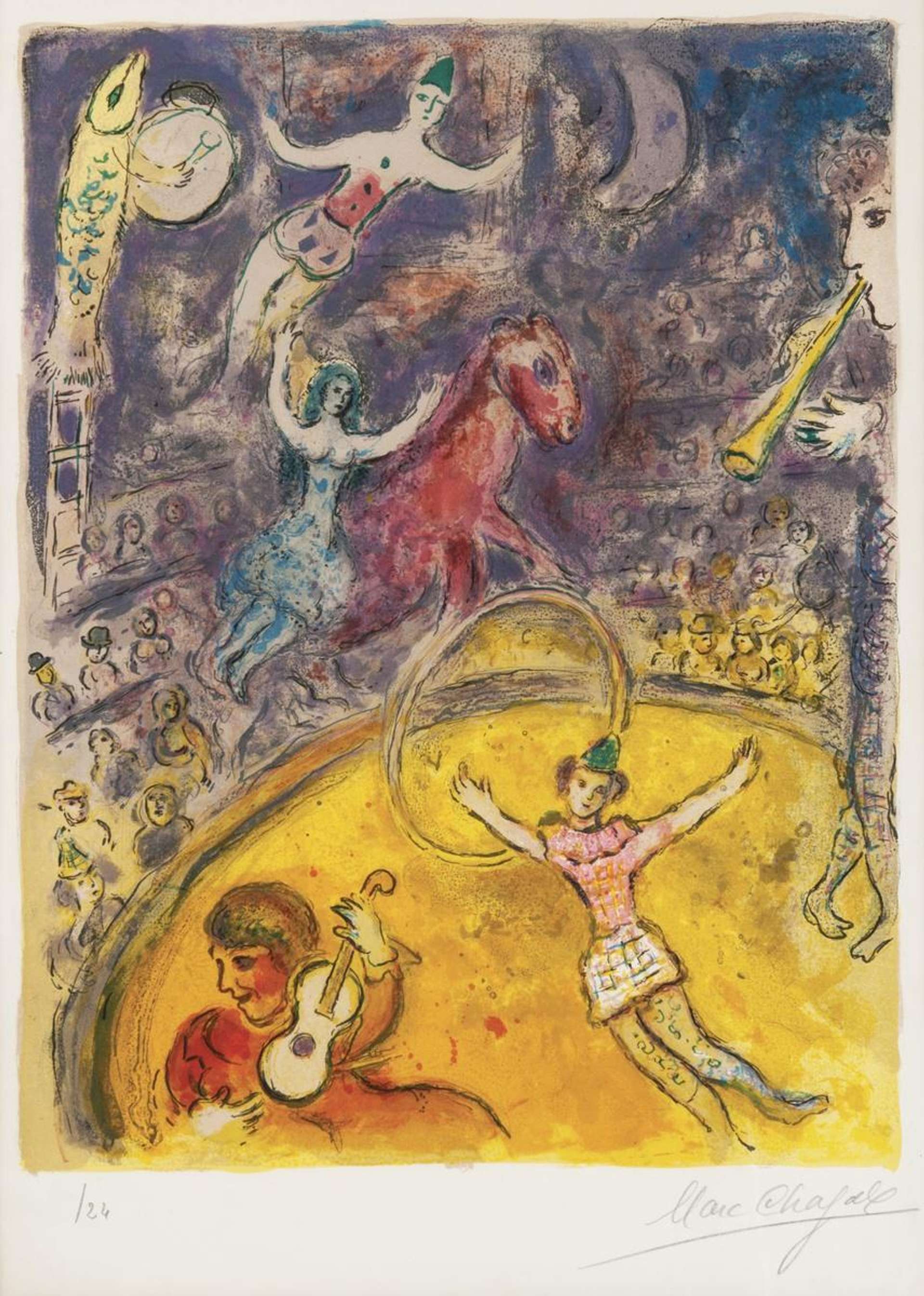Marc Chagall: Plate 23 (Le Cirque) - Signed Print