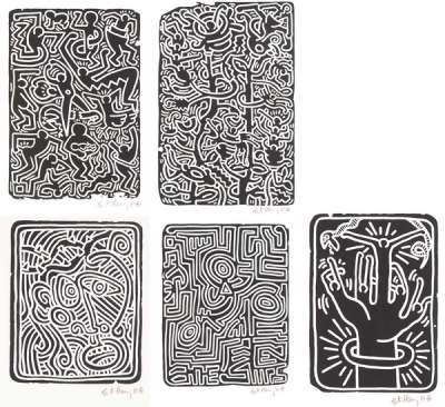 Stones (complete set) - Signed Print by Keith Haring 1989 - MyArtBroker