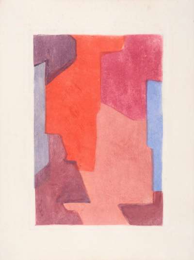 Composition Mauve, Bleue Et Rouge - Signed Print by Serge Poliakoff 1964 - MyArtBroker