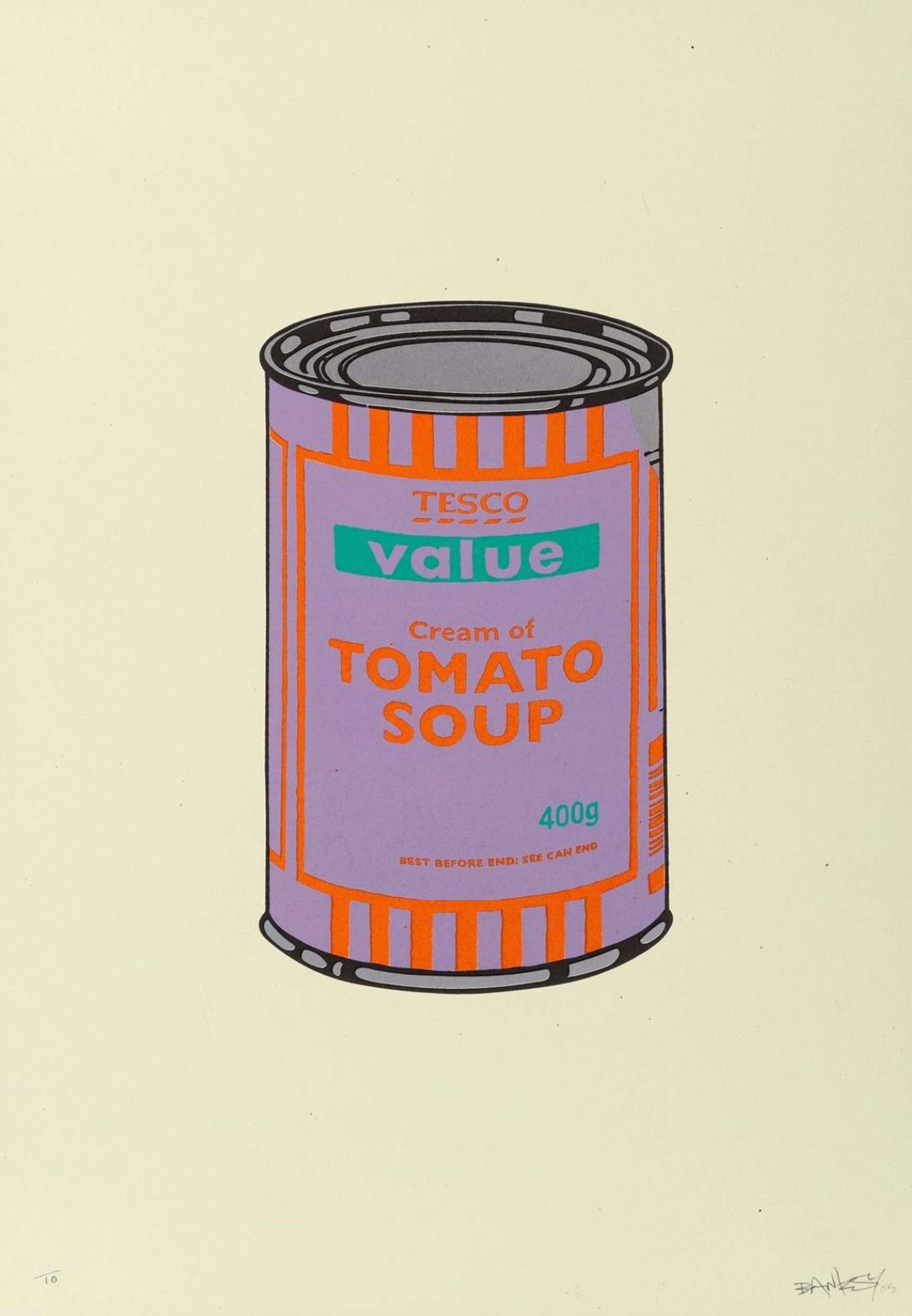 Soup Can (violet, orange and mint) - Signed Print by Banksy 2005 - MyArtBroker