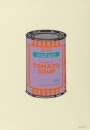 Banksy: Soup Can (violet, orange and mint) - Signed Print