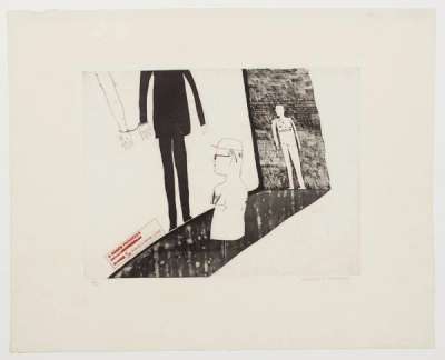 Viewing A Prison Scene - Signed Print by David Hockney 1963 - MyArtBroker