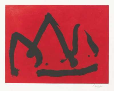 Black Mountain State II Red - Signed Print by Robert Motherwell 1983 - MyArtBroker