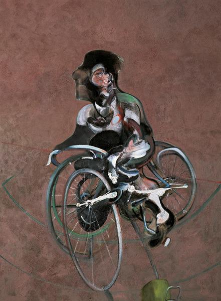 Francis Bacon Portrait Of George Dyer Riding A Bicycle (Signed