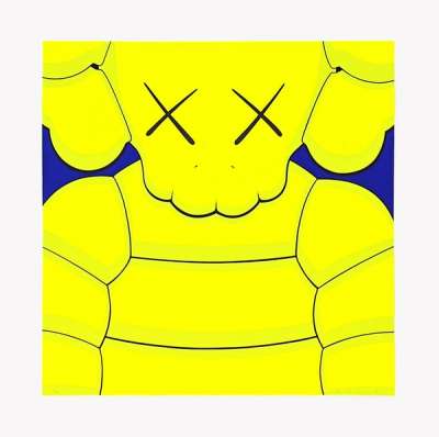 What Party (yellow on blue) - Signed Print by KAWS 2020 - MyArtBroker