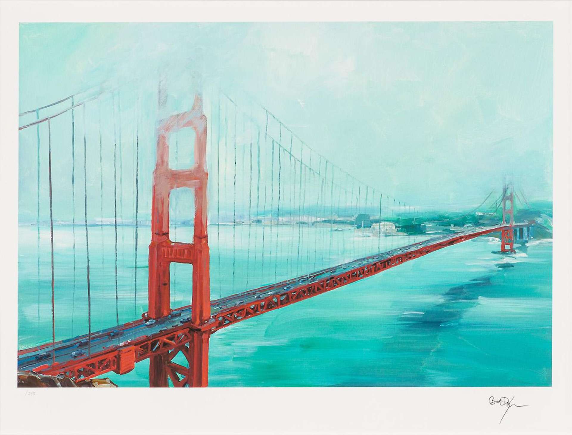 Golden Gate Bridge - Signed Print by Bob Dylan 2023 - MyArtBroker