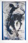 Richard Hambleton: Horse And Rider (blue) - Unsigned Print