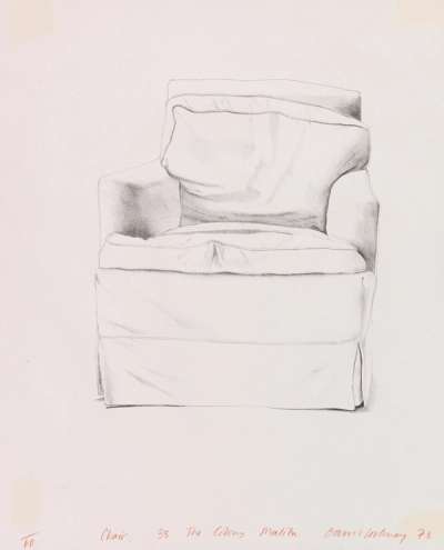 Chair, 38 The Colony, Malibu - Signed Print by David Hockney 1973 - MyArtBroker