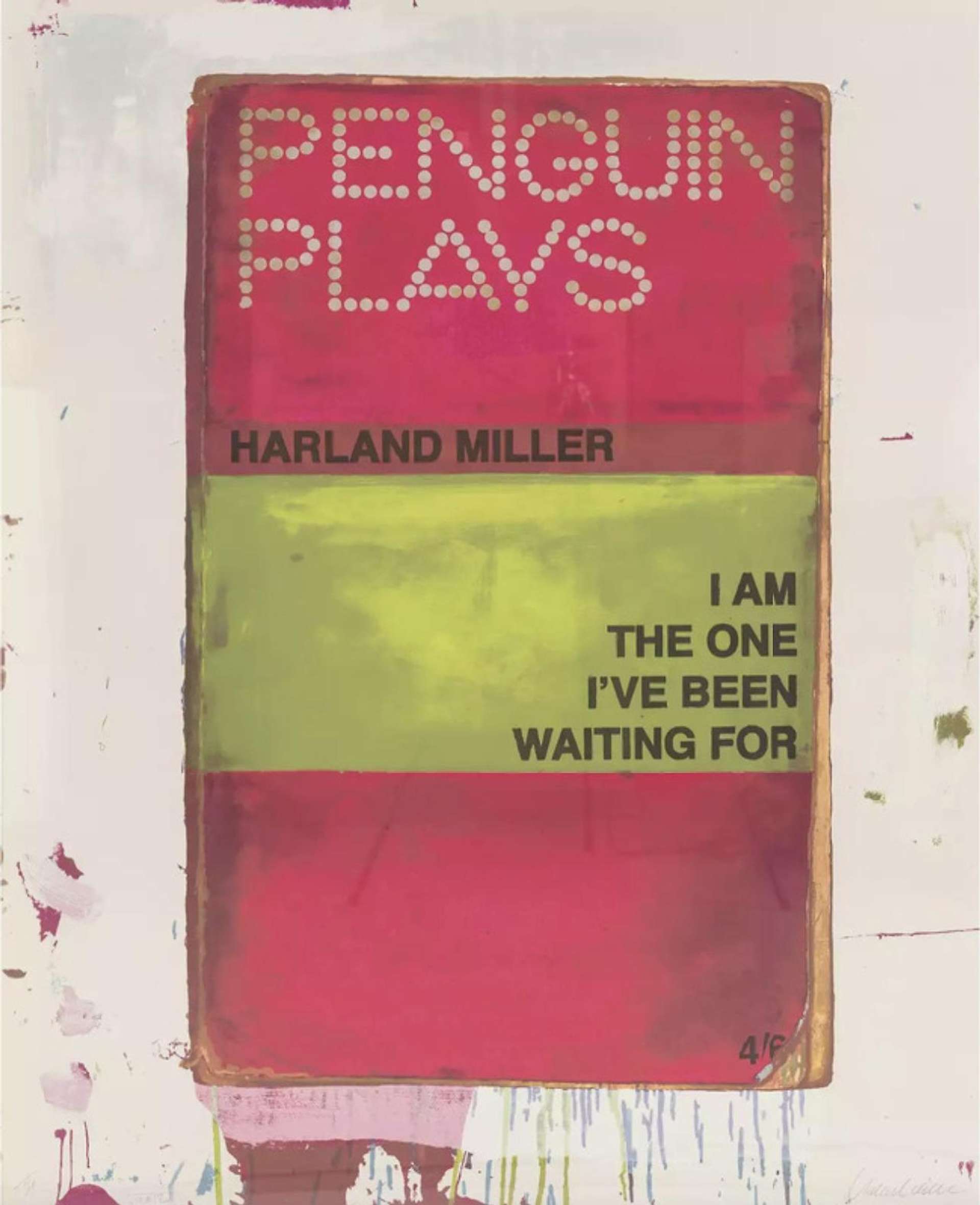 I Am The One I've Been Waiting For (red and yellow) by Harland Miller