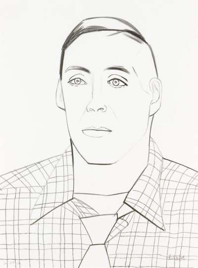 Portrait Of Paul Taylor - Signed Print by Alex Katz 1984 - MyArtBroker