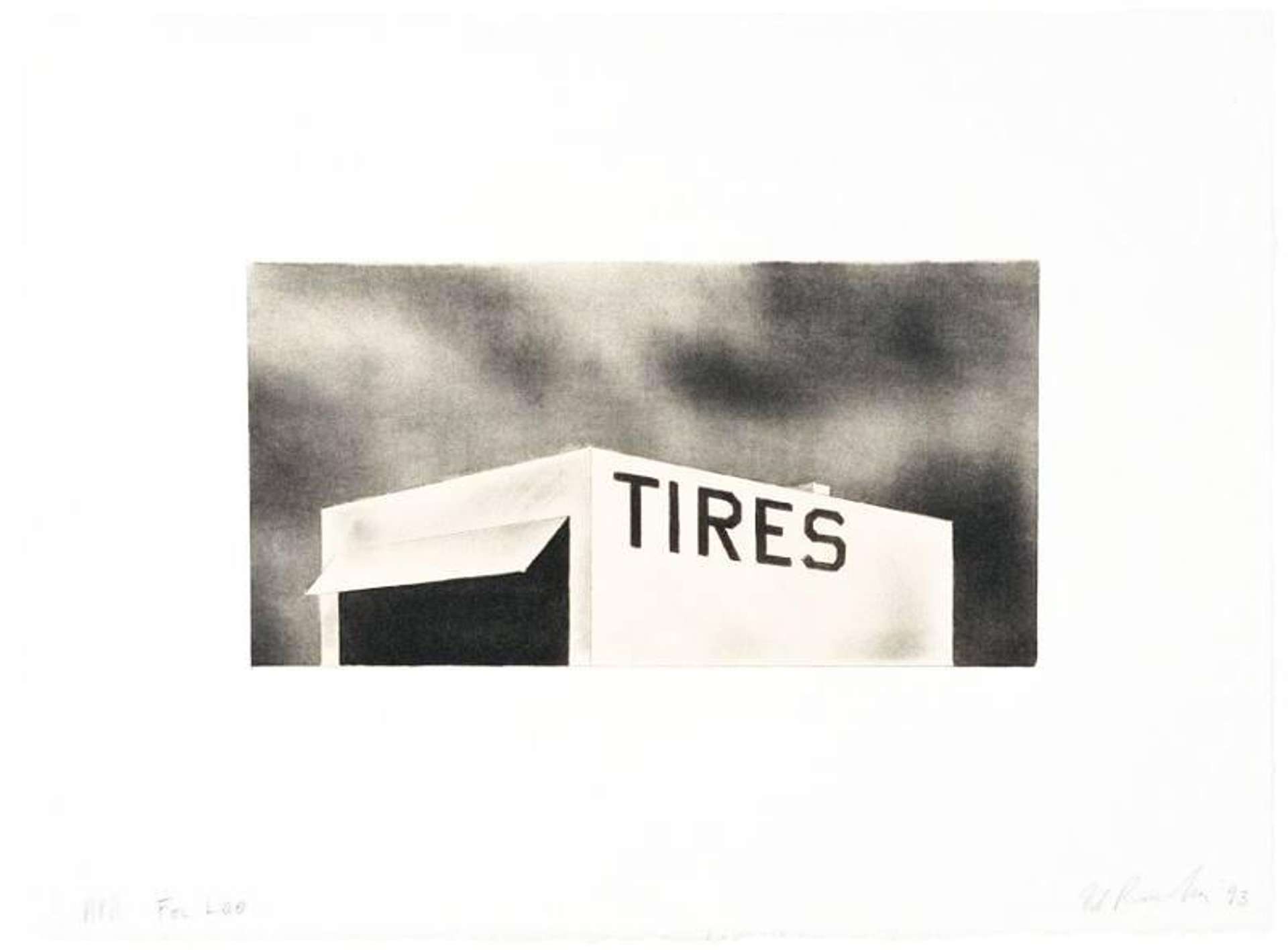 Tires - Signed Print by Ed Ruscha 1993 - MyArtBroker