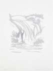 Untitled (waterfall drawing) - Signed Print