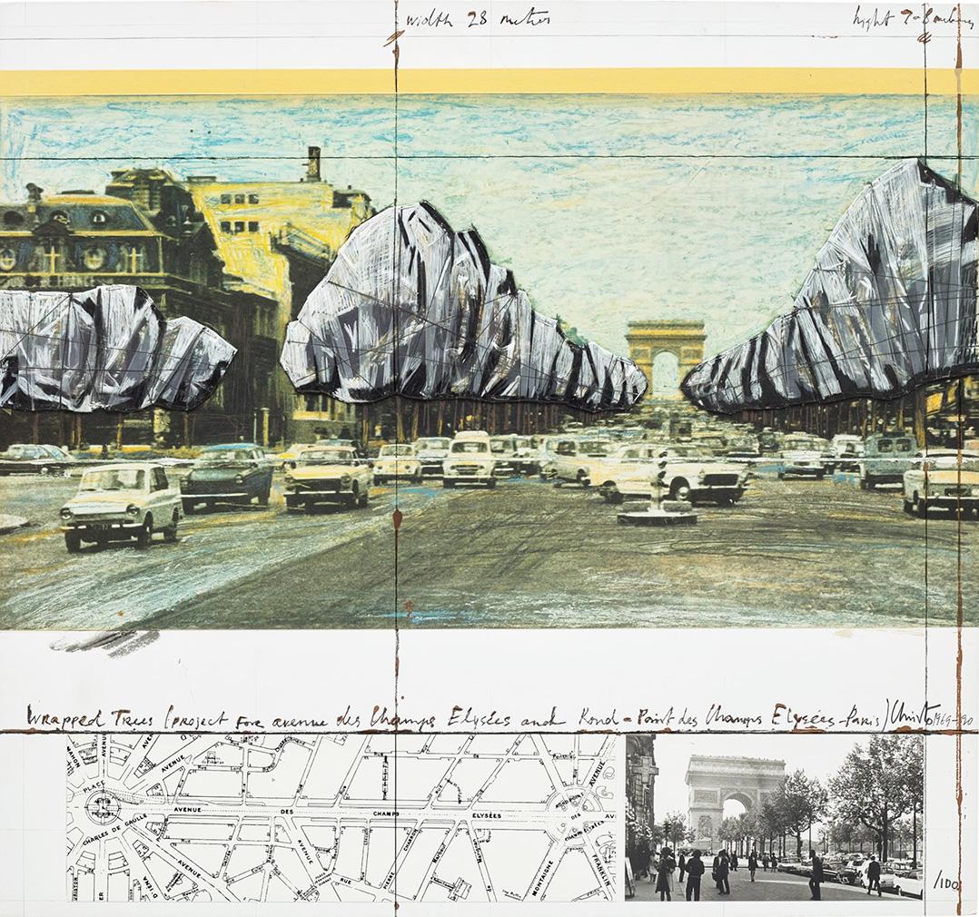Christo Wrapped Trees, Project For The Avenue Des Champs