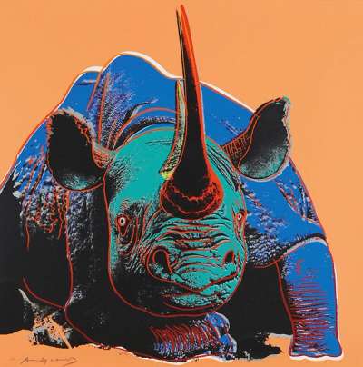 Black Rhinoceros (F. & S. II.301) - Signed Print by Andy Warhol 1983 - MyArtBroker