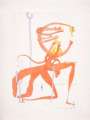 Salvador Dali: Figure Rouge Avec Portrait De Quevedo - Signed Print