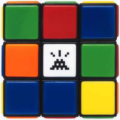 Invaded Cube NVDR1-1 - Signed Mixed Media by Invader 2023 - MyArtBroker