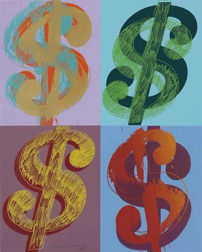 Dollar Sign Quad (F. & S. II.283) - Signed Print by Andy Warhol 1982 - MyArtBroker