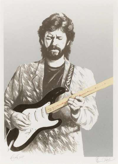 Eric Clapton - Signed Print by Ronnie Wood 1988 - MyArtBroker