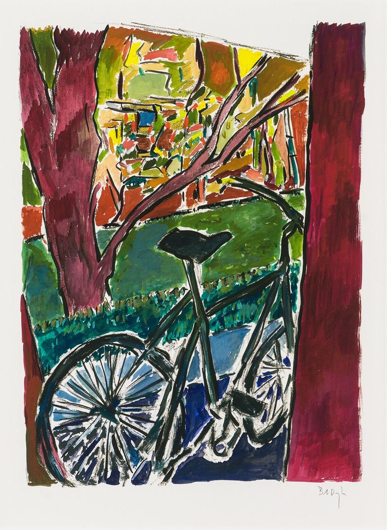 Bob Dylan Bicycle (2012) (Signed Print) 2012