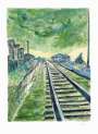 Bob Dylan: Train Tracks Green (2010) - Signed Print