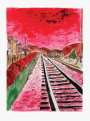 Bob Dylan: Train Tracks Red (2014) - Signed Print