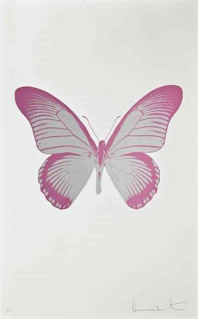 The Souls IV (silver gloss, loganberry pink) - Signed Print by Damien Hirst 2010 - MyArtBroker