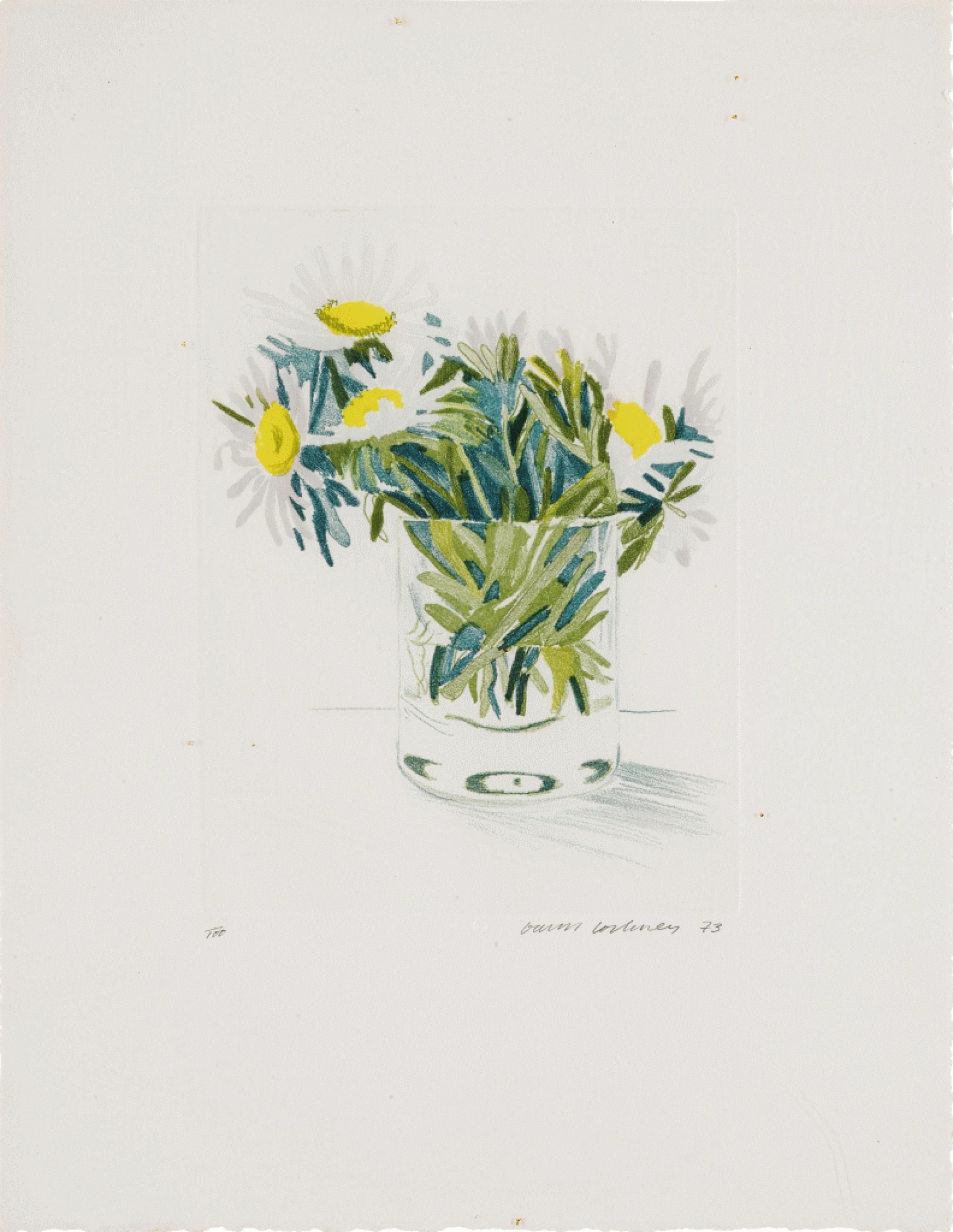 David Hockney Marguerites (Signed Print) 1973