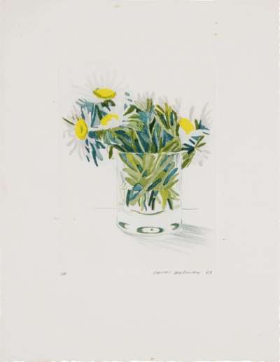 Marguerites - Signed Print by David Hockney 1973 - MyArtBroker