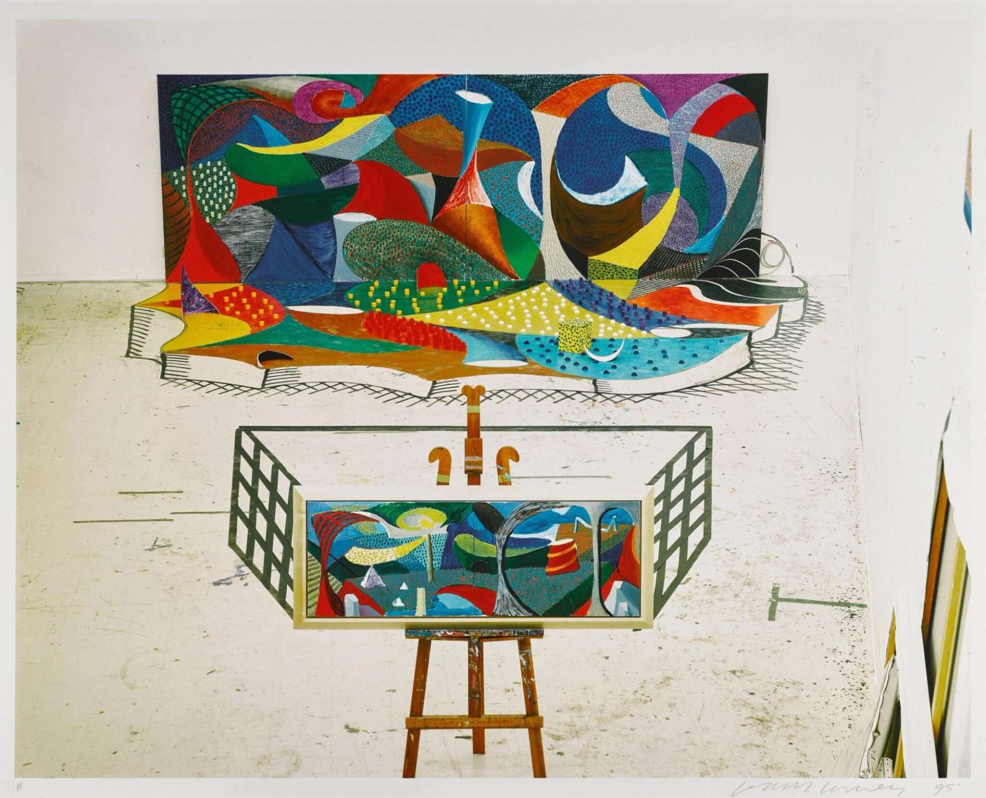 The Studio, March 28th 1985 - Signed Print by David Hockney 1995 - MyArtBroker
