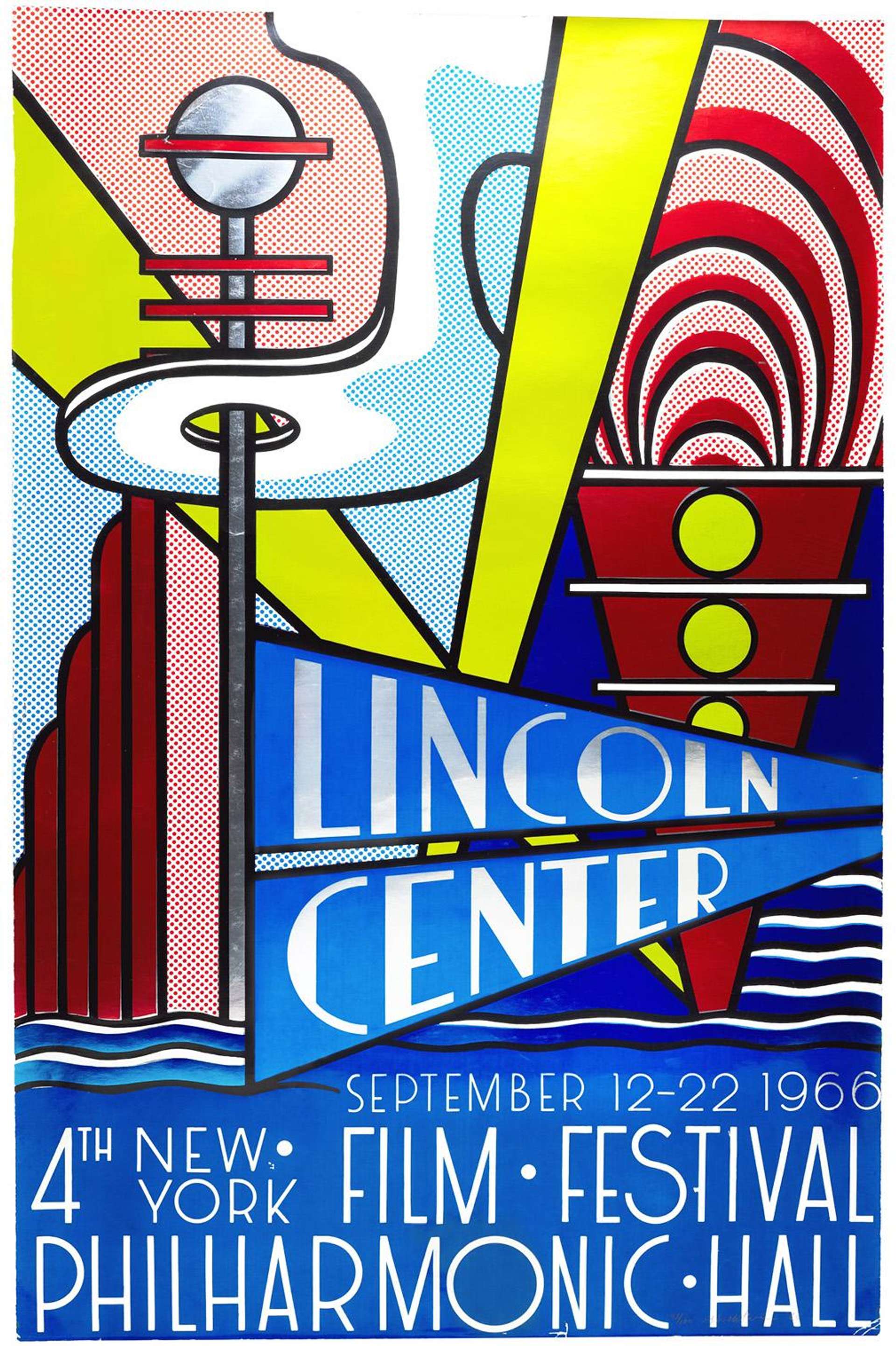 Lincoln Center (poster) - Signed Print by Roy Lichtenstein 1966 - MyArtBroker