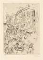 Max Liebermann: Aus Dem Judenviertel Im Amsterdam: Die Judenstraße, Groß - Signed Print