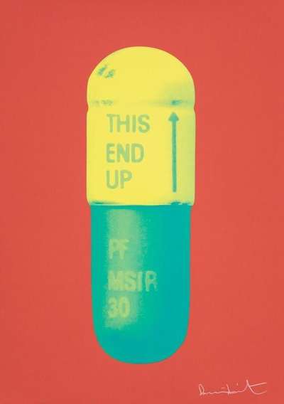 The Cure (coral, lemon yellow, turquoise) - Signed Print by Damien Hirst 2014 - MyArtBroker