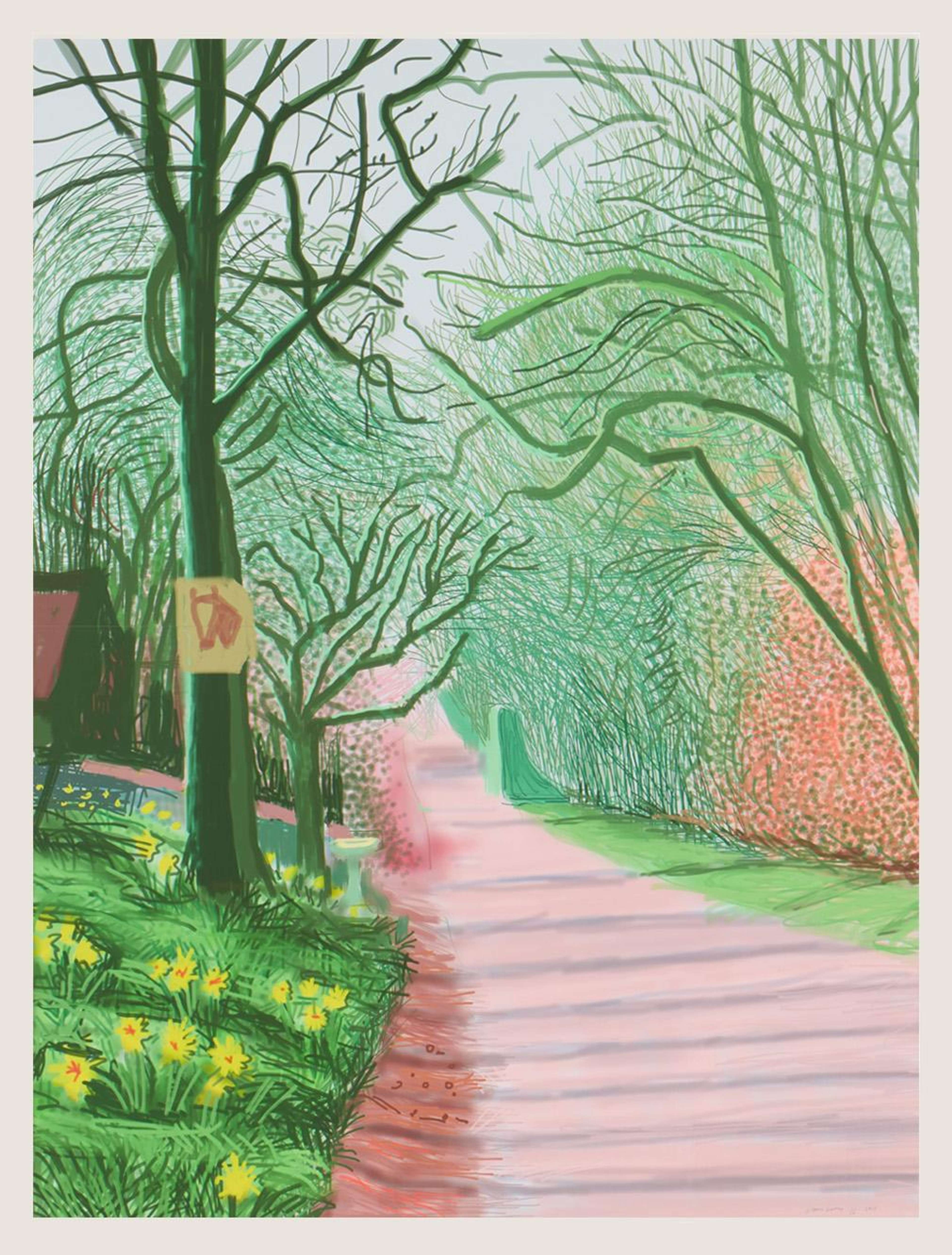 The Arrival Of Spring In Woldgate, East Yorkshire In 2011 (twenty eleven) - 25 March - Signed Print by David Hockney 2011 - MyArtBroker
