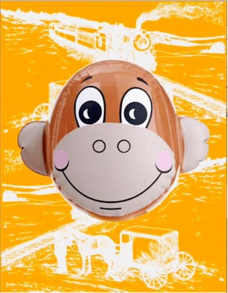 Jeff Koons Monkey Train (orange) (Signed) Screenprint 2007