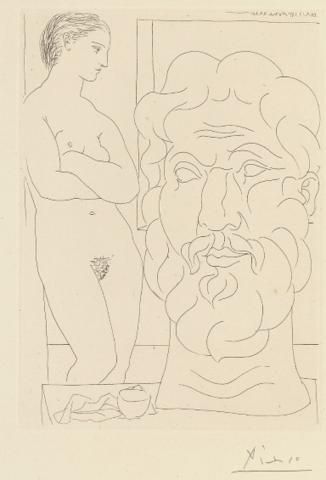 PABLO PICASSO【Faune devoilant une Femme】 Pablo Picasso Faune Dévoilant Une Femme (Signed Print) 1939