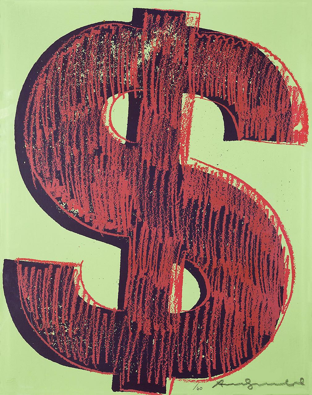 Andy Warhol、DOLLAR SIGN、海外版超希少レゾネ、新品額付 Dollar Sign 274 by Andy Warhol | Revolver Gallery