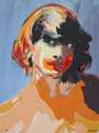 Claire Tabouret: Makeup (Orange & Shadows) - Signed Print