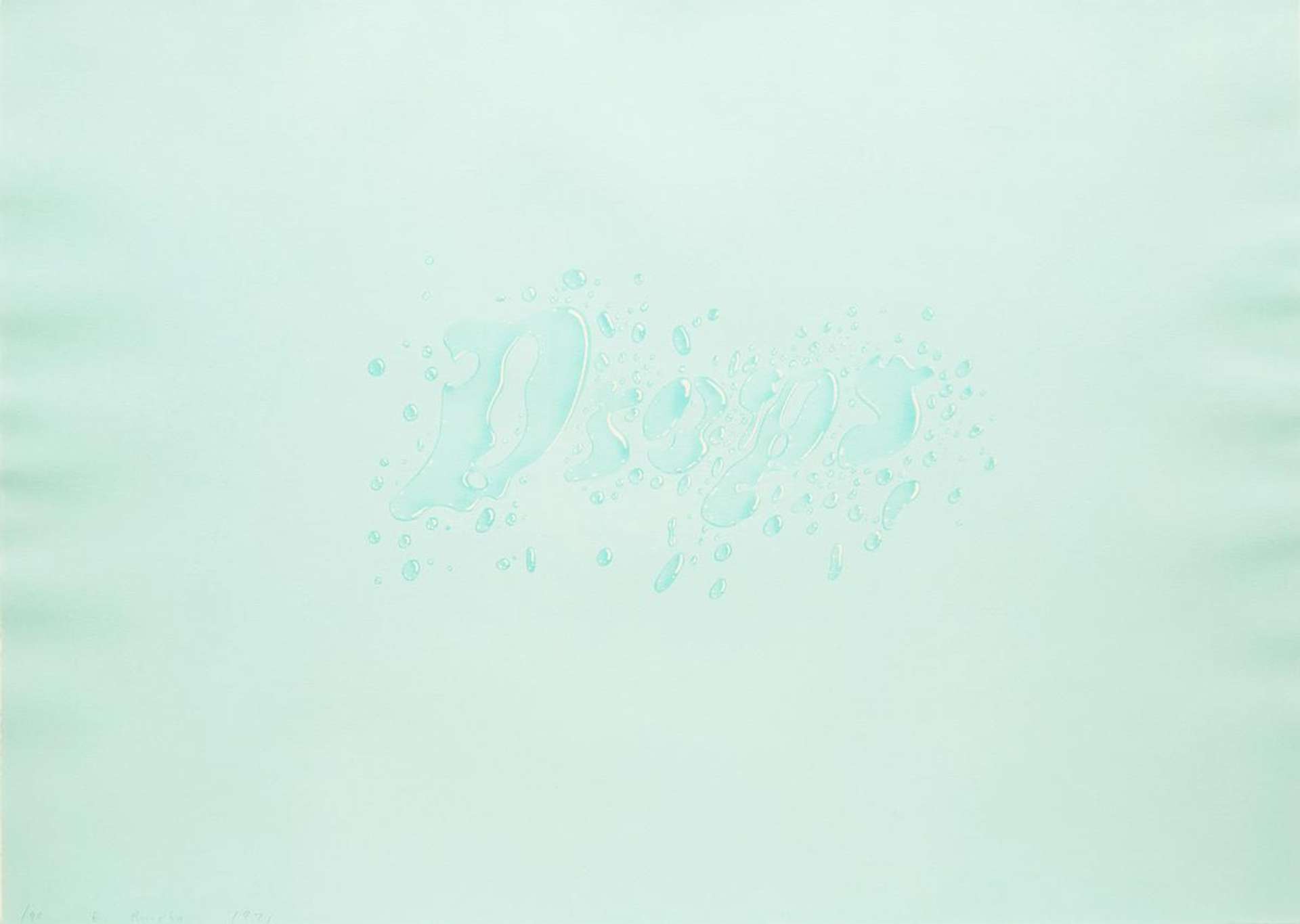 Drops - Signed Print by Ed Ruscha 1971 - MyArtBroker