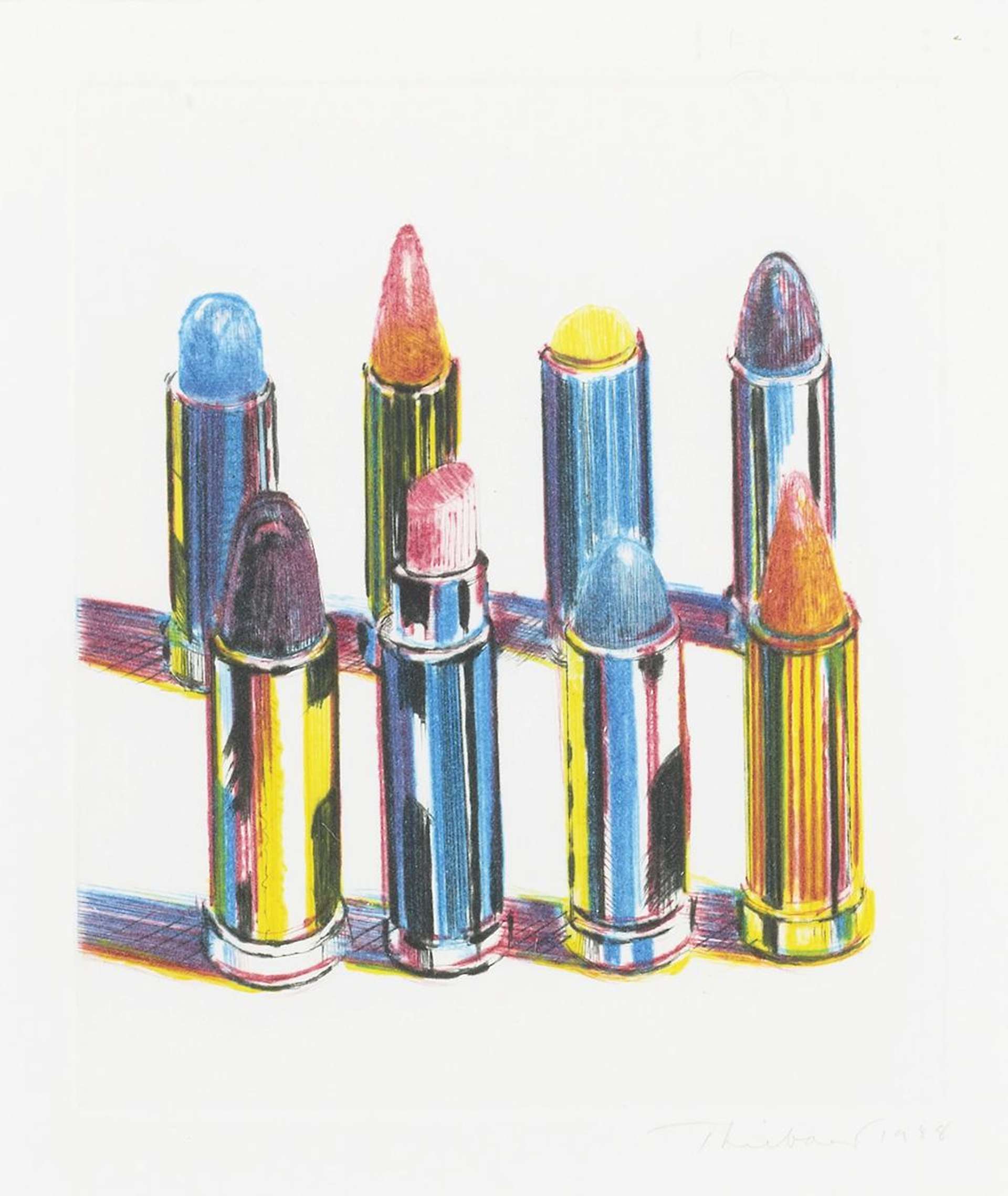 Eight Lipsticks - Signed Print by Wayne Thiebaud 1988 - MyArtBroker