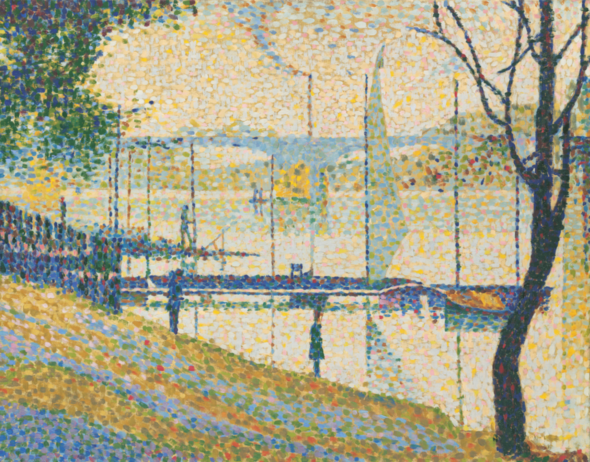 Copy after Le Pont de Courbevoie, George Seurat by Bridget Riley