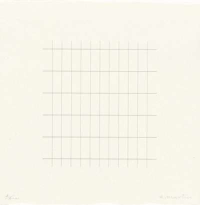 On A Clear Day 16 - Signed Print by Agnes Martin 1973 - MyArtBroker