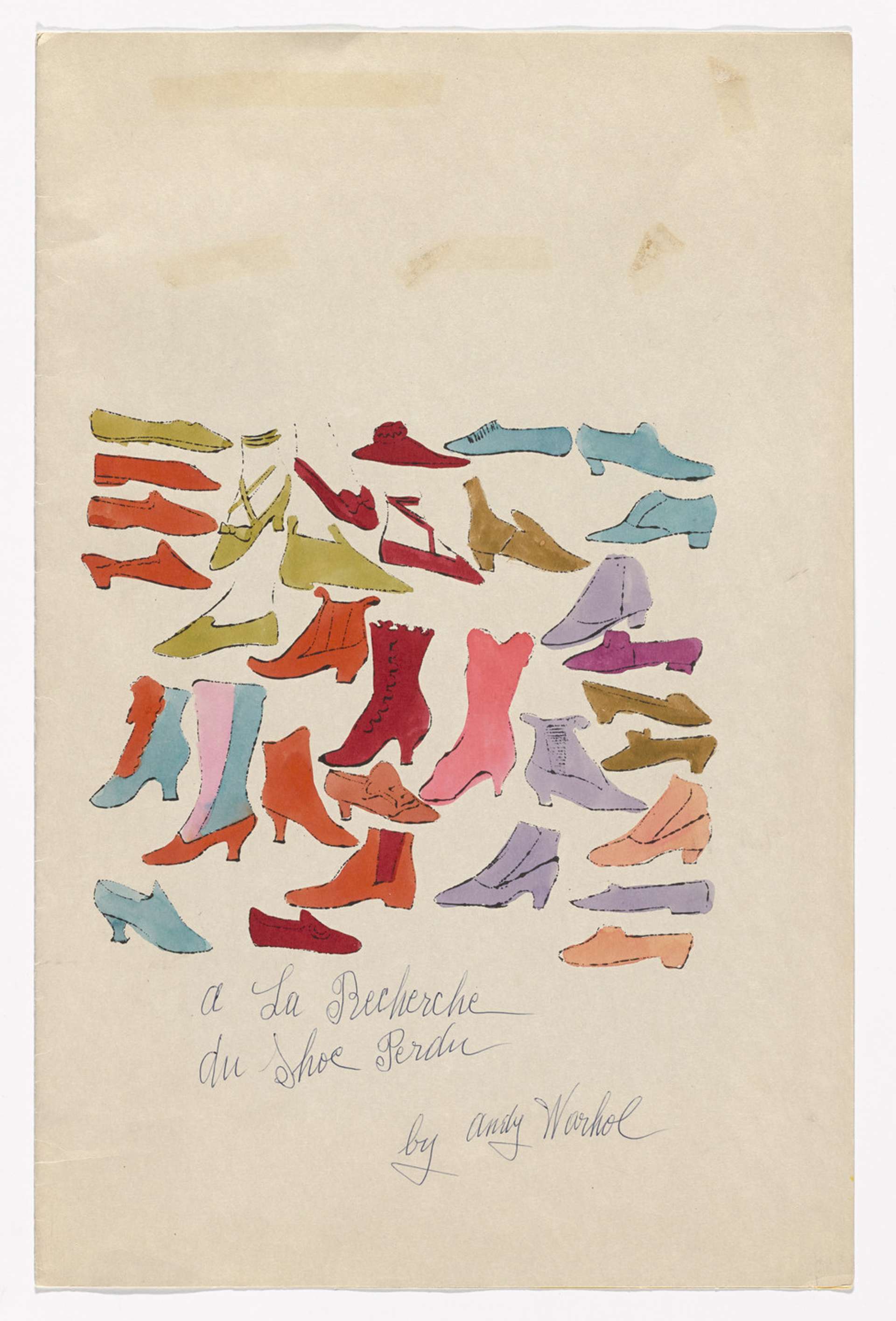 Cover from À La Recherche Du Shoe Perdu by Andy Warhol