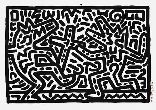 Keith Haring Plate VI, Untitled 1 - 6 (Signed Print) 1982