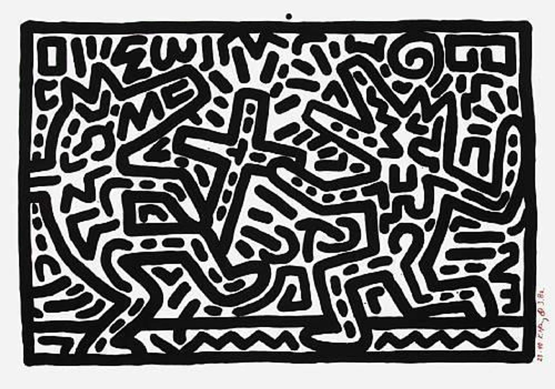 Plate VI, Untitled 1 - 6 - Signed Print by Keith Haring 1982 - MyArtBroker