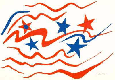 Stars And Stripes - Signed Print by Alexander Calder 1975 - MyArtBroker